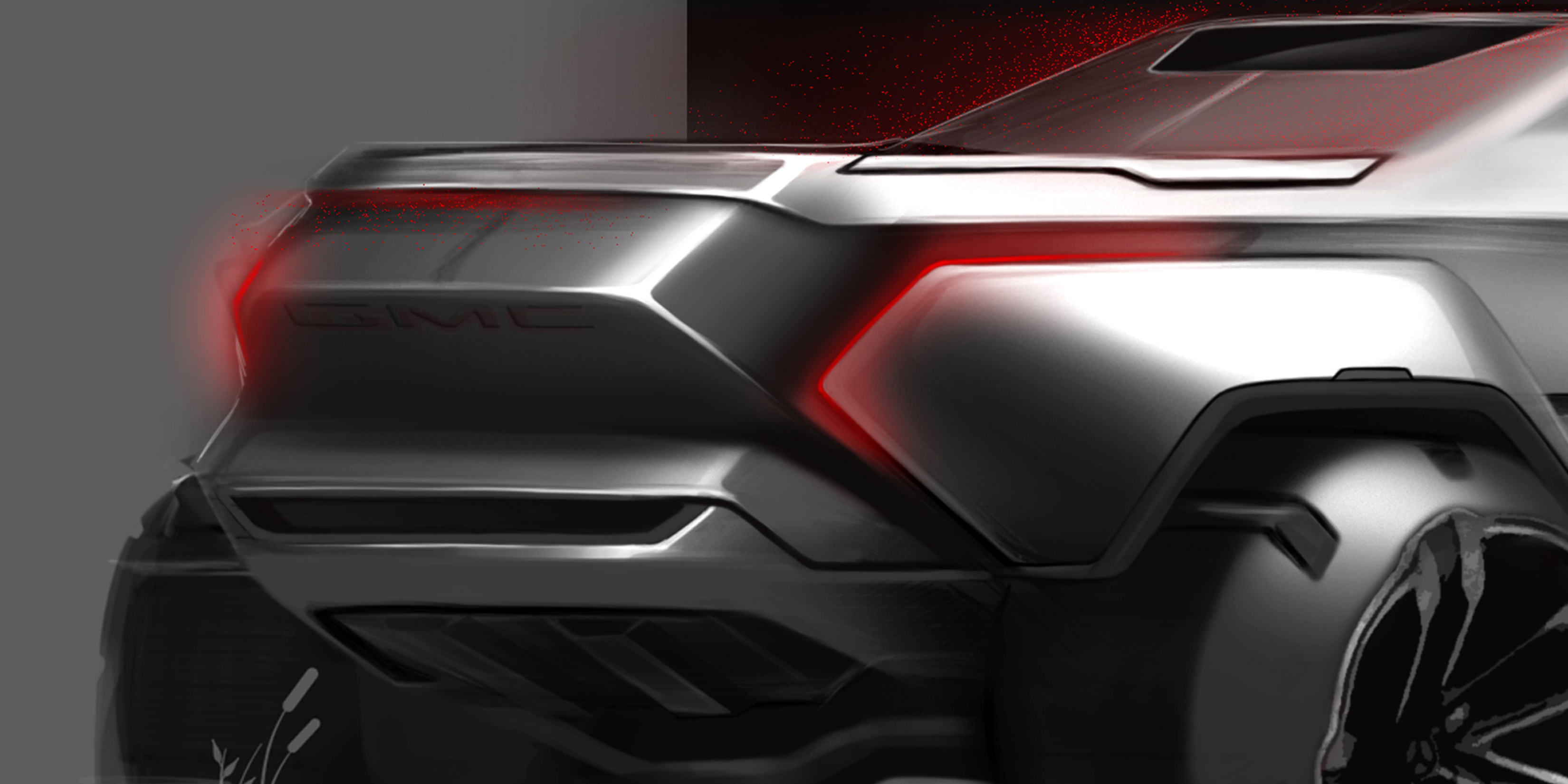 GMC pickup rear render